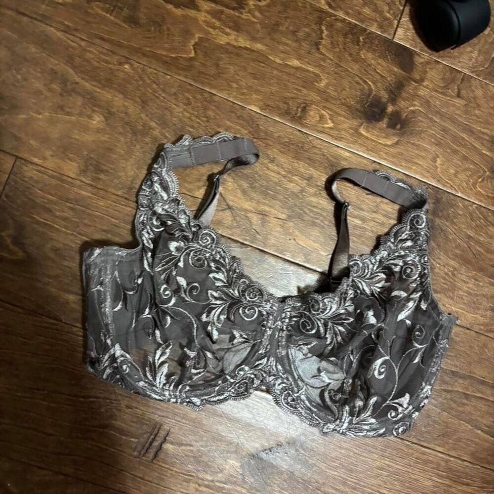 Soma Women's Grey and Brown Bra